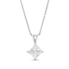 Thumbnail Image 1 of 1 CT. Certified Princess-Cut Lab-Grown Diamond Solitaire Pendant in 14K White Gold (F/SI2)
