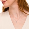Thumbnail Image 2 of 1 CT. Certified Princess-Cut Lab-Grown Diamond Solitaire Pendant in 14K White Gold (F/SI2)