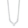 Thumbnail Image 1 of 3 CT. T.W. Diamond Chevron Necklace in 10K White Gold – 17"
