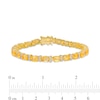 Thumbnail Image 4 of Oval Citrine and Diamond Accent Alternating Line Bracelet in Sterling Silver with 18K Gold Plate – 7.25"