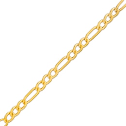 Child's 2.65mm Hollow Figaro Chain Bracelet in 14K Gold - 6&quot;