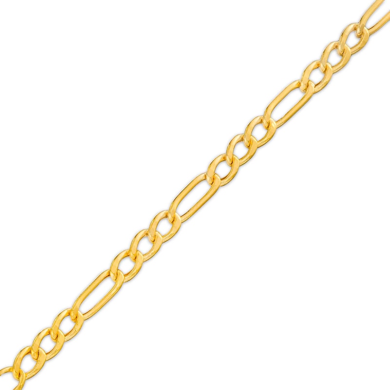 Child's 2.65mm Figaro Chain Bracelet in Hollow 14K Gold - 6"