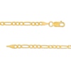 Thumbnail Image 1 of Child's 2.65mm Figaro Chain Bracelet in Hollow 14K Gold - 6"
