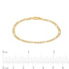 Thumbnail Image 2 of Child's 2.65mm Figaro Chain Bracelet in Hollow 14K Gold - 6"