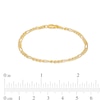 Thumbnail Image 3 of Child's 2.65mm Figaro Chain Bracelet in Hollow 14K Gold - 6"