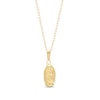 Thumbnail Image 1 of Child's Textured Virgin Mary Oval Medallion Pendant in 14K Gold - 13"