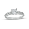 Thumbnail Image 0 of TRUE Lab-Created Diamonds by Vera Wang Love 1-1/2 CT. T.W. Double Row Shank Engagement Ring in 14K White Gold (F/VS2)