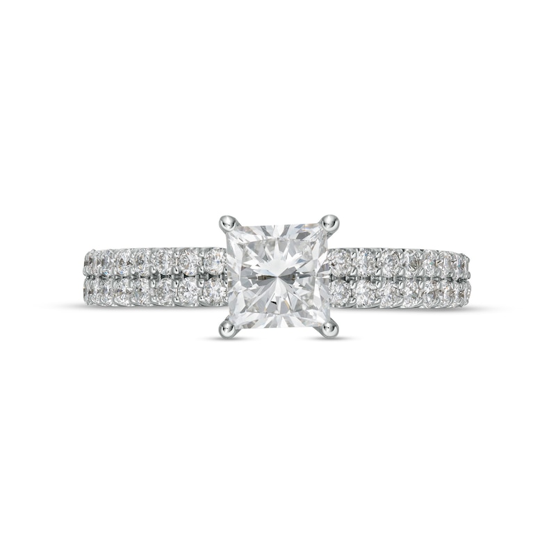 Main Image 4 of Vera Wang Love Collection 1-1/2 CT. T.W. Certified Lab-Grown Diamond Double Row Shank Engagement Ring in 14K White Gold