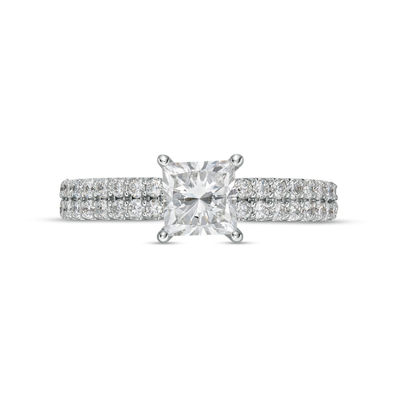 TRUE Lab-Created Diamonds by Vera Wang Love 1-1/2 CT. T.W. Double Row Shank Engagement Ring in 14K White Gold (F/VS2)