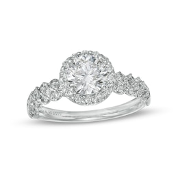 TRUE Lab-Created Diamonds by Vera Wang Love 1-3/4 CT. T.W. Frame Engagement Ring in 14K White Gold (F/VS2)