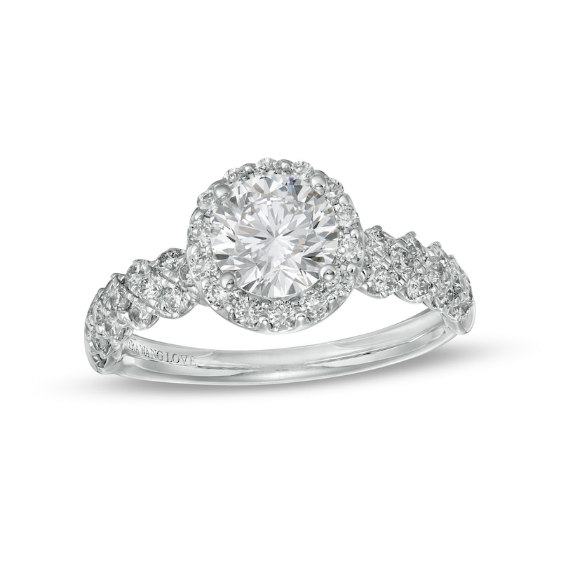 Main Image 1 of Vera Wang Love Collection 1-3/4 CT. T.W. Certified Lab-Grown Diamond Frame Engagement Ring in 14K White Gold