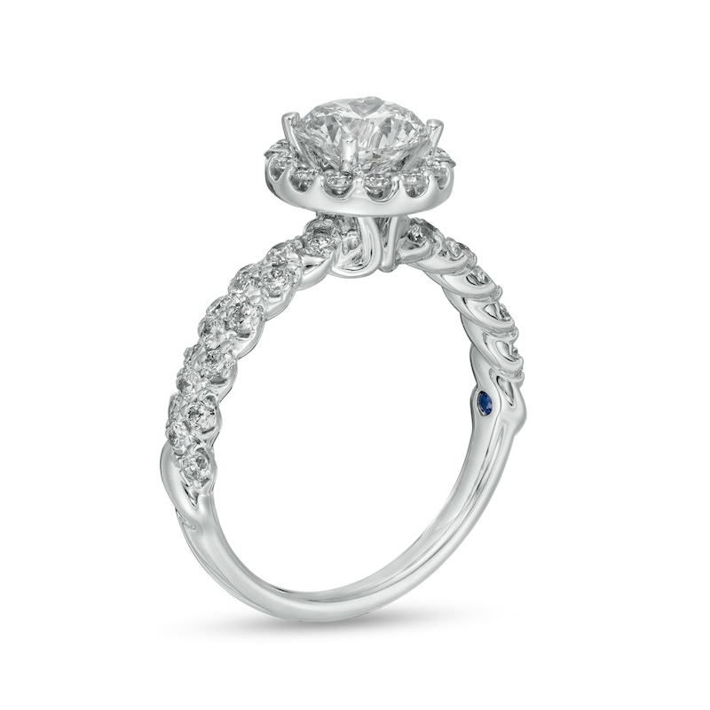 TRUE Lab-Created Diamonds by Vera Wang Love 1-3/4 CT. T.W. Frame Engagement Ring in 14K White Gold (F/VS2)