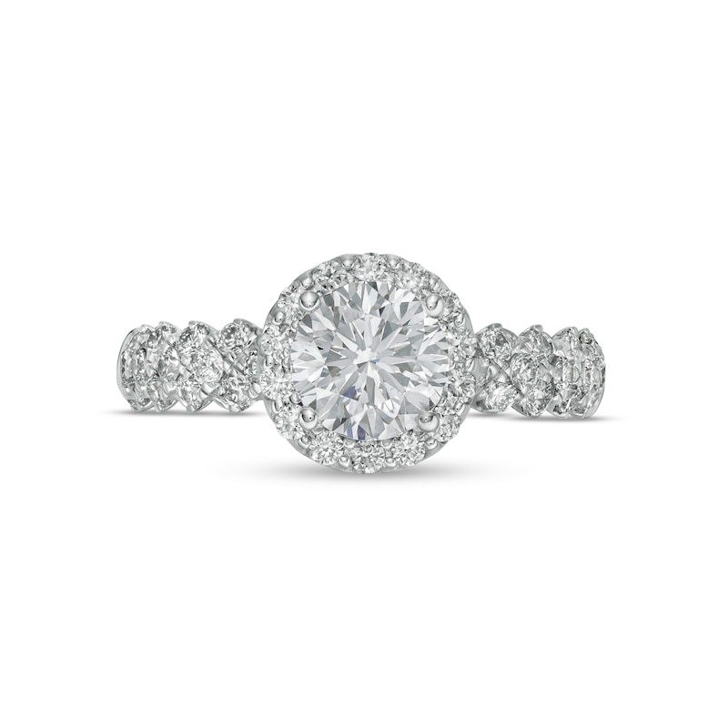Main Image 4 of Vera Wang Love Collection 1-3/4 CT. T.W. Certified Lab-Grown Diamond Frame Engagement Ring in 14K White Gold