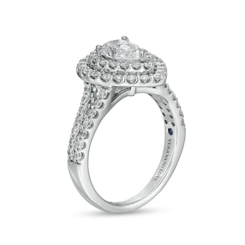Main Image 3 of Vera Wang Love Collection 2 CT. T.W. Certified Lab-Grown Diamond Double Frame Engagement Ring in 14K White Gold