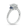 Thumbnail Image 3 of Vera Wang Love Collection 1-3/4 CT. T.W. Certified Lab-Grown Diamond Engagement Ring with Blue Sapphires in 14K White Gold