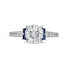 Thumbnail Image 4 of Vera Wang Love Collection 1-3/4 CT. T.W. Certified Lab-Grown Diamond Engagement Ring with Blue Sapphires in 14K White Gold