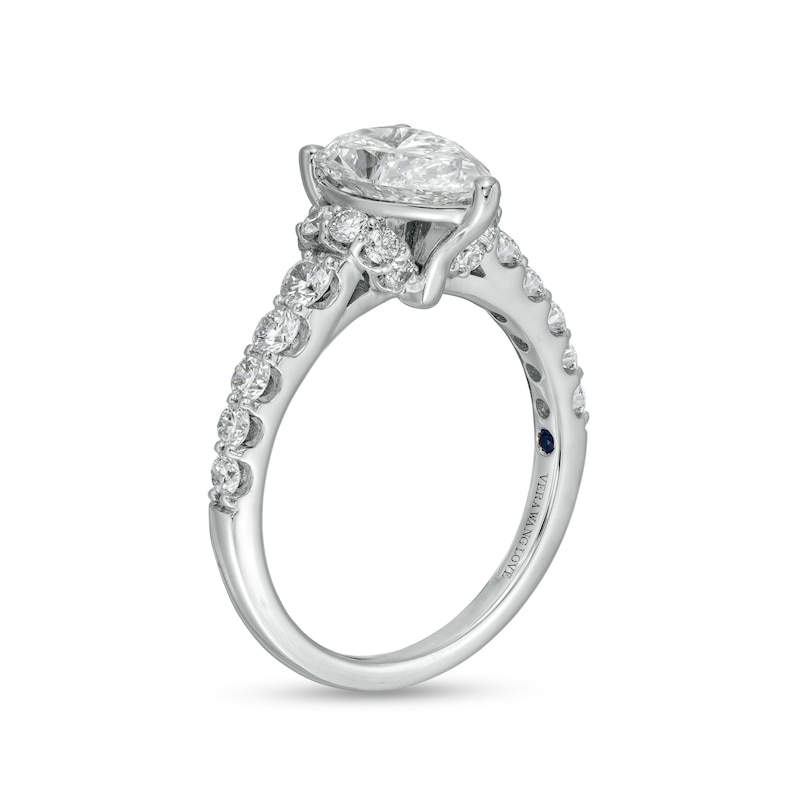 TRUE Lab-Created Diamonds by Vera Wang Love 2-1/4 CT. T.W. Collar Engagement Ring in 14K White Gold (F/VS2)
