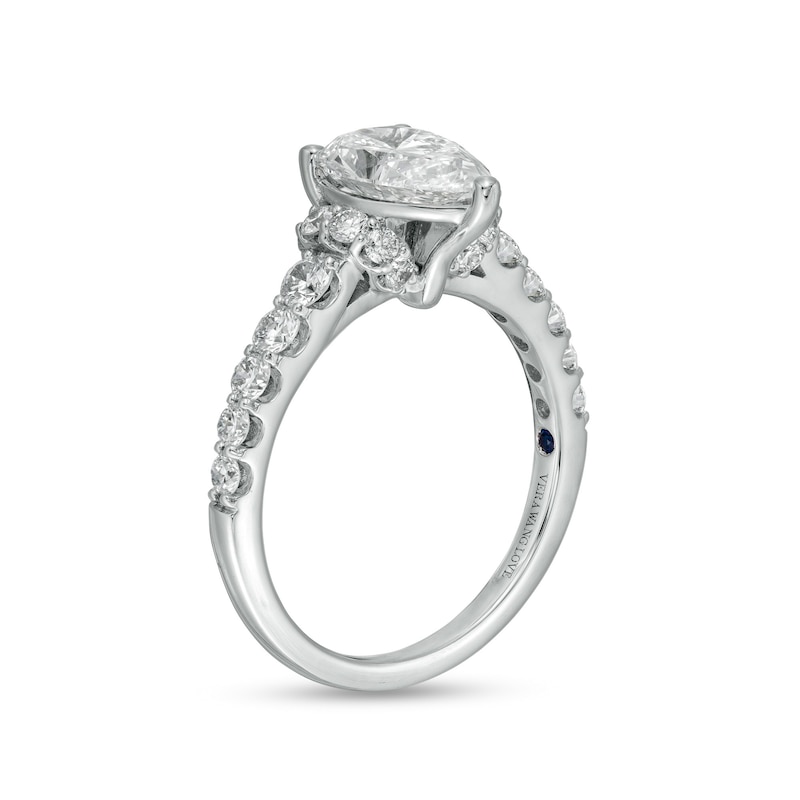 Main Image 3 of Vera Wang Love Collection 2-1/4 CT. T.W. Certified Lab-Grown Diamond Collar Engagement Ring in 14K White Gold