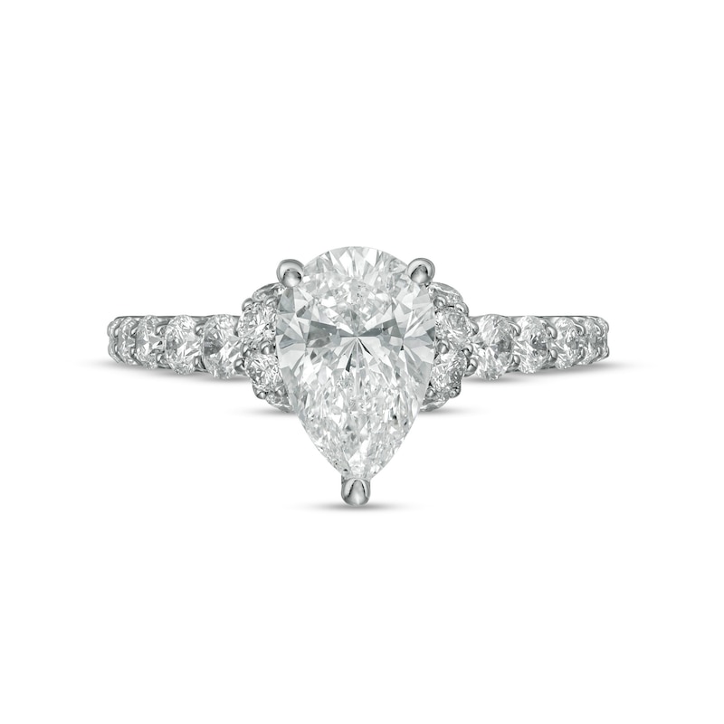 Main Image 4 of Vera Wang Love Collection 2-1/4 CT. T.W. Certified Lab-Grown Diamond Collar Engagement Ring in 14K White Gold