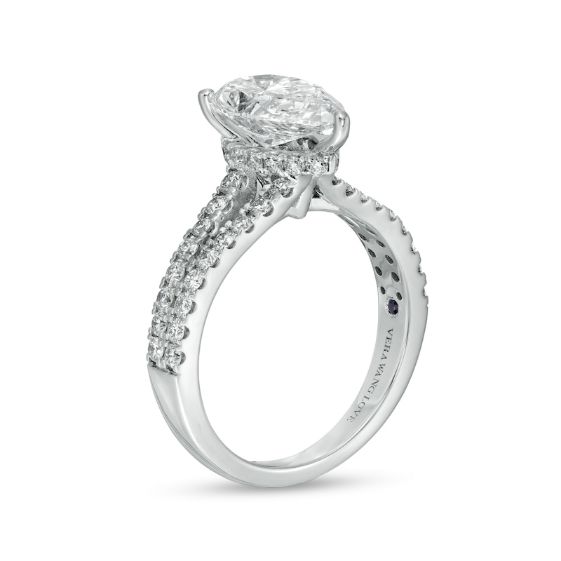 TRUE Lab-Created Diamonds by Vera Wang Love 2-3/4 CT. T.W. Split Shank Engagement Ring in 14K White Gold (F/VS2)