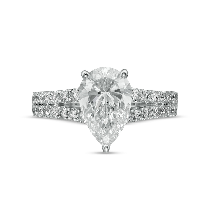 TRUE Lab-Created Diamonds by Vera Wang Love 2-3/4 CT. T.W. Split Shank Engagement Ring in 14K White Gold (F/VS2)