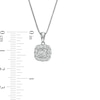 Thumbnail Image 3 of 1 CT. T.W. Diamond Cushion-Shaped Frame Pendant and Stud Earrings Set in Sterling Silver