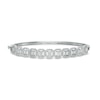 Thumbnail Image 1 of 1-3/4 CT. T.W. Baguette Diamond Ornate Frame Bangle in 10K White Gold