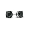 Thumbnail Image 1 of 1-1/2 CT. T.W. Black Enhanced Diamond Solitaire Stud Earrings in 10K White Gold