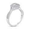 Thumbnail Image 1 of 5/8 CT. T.W. Diamond Hexagon Frame Twist Shank Engagement Ring in 14K White Gold