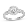 Thumbnail Image 3 of 7/8 CT. T.W. Diamond Flower Frame Marquise-Shaped Collar Bridal Set in 14K White Gold