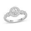 Thumbnail Image 5 of 7/8 CT. T.W. Diamond Flower Frame Marquise-Shaped Collar Bridal Set in 14K White Gold