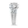 Thumbnail Image 1 of 1-3/8 CT. T.W. Composite Oval Diamond Three Piece Twist Shank Bridal Set in 14K White Gold