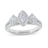 Thumbnail Image 0 of 1 CT. T.W. Marquise Diamond Past Present Future® Frame Split Shank Engagement Ring in 14K White Gold