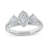 Thumbnail Image 1 of 1 CT. T.W. Marquise Diamond Past Present Future® Frame Split Shank Engagement Ring in 14K White Gold