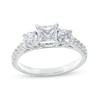 Thumbnail Image 0 of 1-1/2 CT. T.W. Princess-Cut Diamond Past Present Future® Engagement Ring in 14K White Gold