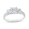 Thumbnail Image 1 of 1-1/2 CT. T.W. Princess-Cut Diamond Past Present Future® Engagement Ring in 14K White Gold