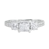 Thumbnail Image 3 of 1-1/2 CT. T.W. Princess-Cut Diamond Past Present Future® Engagement Ring in 14K White Gold