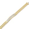 Thumbnail Image 2 of Men's 1 CT. T.W. Diamond Bar Bracelet in Sterling Silver with 14K Gold Plate – 8.5"