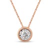 Thumbnail Image 1 of 1/4 CT. Diamond Solitaire Pendant in 10K Rose Gold