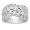 Thumbnail Image 0 of 1/3 CT. T.W. Diamond Multi-Row Ring in Sterling Silver