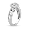 Thumbnail Image 1 of 1/2 CT. T.W. Composite Diamond Frame Split Shank Engagement Ring in 10K White Gold