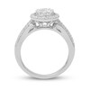 Thumbnail Image 3 of 1/2 CT. T.W. Composite Diamond Frame Split Shank Engagement Ring in 10K White Gold