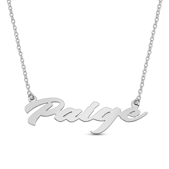 14K Yellow Gold Block Name Necklace - Brilliant Earth