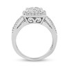 Thumbnail Image 3 of 1 CT. T.W. Composite Diamond Cushion-Shaped Frame Multi-Row Engagement Ring in 10K White Gold