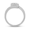 Thumbnail Image 2 of 1/2 CT. T.W. Diamond Two Stone Bypass Engagement Ring in 10K White Gold