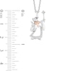 Thumbnail Image 3 of Enchanted Disney Cinderella 1/10 CT. T.W. Diamond Fairy Godmother Pendant in Sterling Silver and 10K Rose Gold – 19"