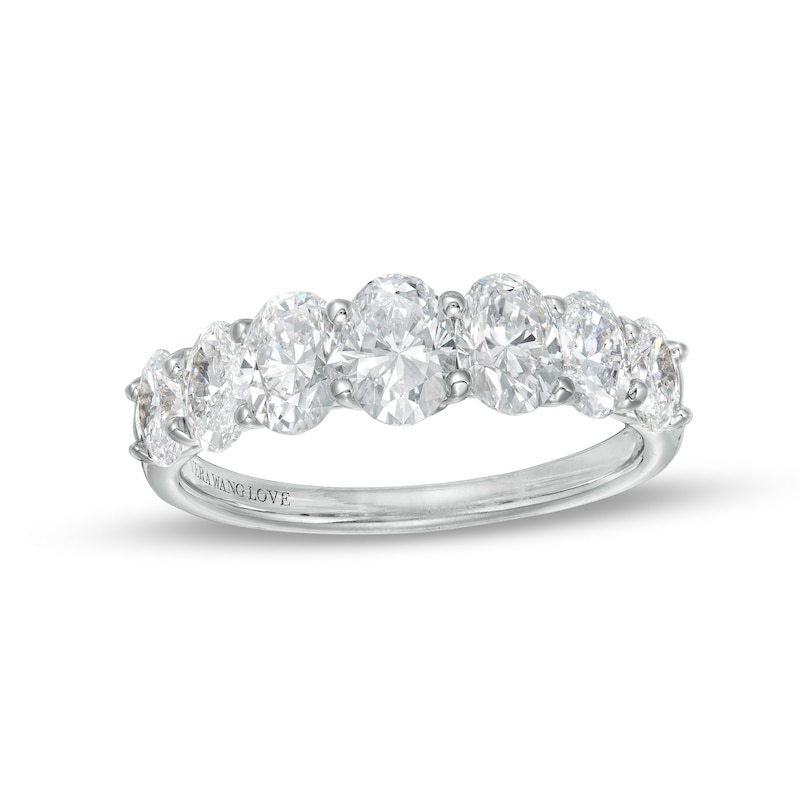 Main Image 1 of Vera Wang Love Collection 2 CT. T.W. Certified Lab-Grown Diamond Seven Stone Anniversary Band in 14K White Gold