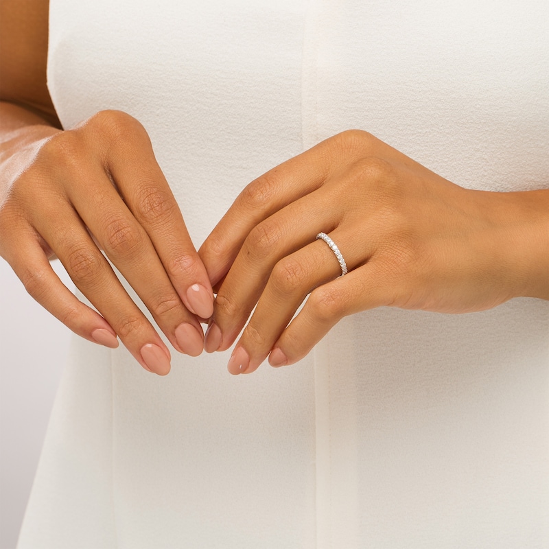 Main Image 2 of TRUE Lab-Grown Diamonds by Vera Wang Love 1/4 CT. T.W. Anniversary Band in 14K White Gold