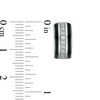 Men's 1/4 CT. T.W. Diamond Border Triple Row Hoop Earrings in 10K White Gold and Black Ceramic