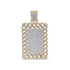 Thumbnail Image 1 of Men's 2 CT. T.W. Diamond Curb Chain Link Frame Dog Tag Necklace Charm in 10K Gold